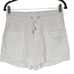 Athleta White Elastic Waist Drawstring Athletic Shorts